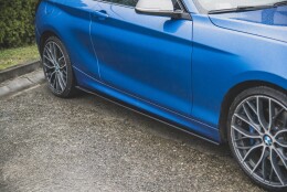 Street Pro Seitenschweller Ansatz Cup Leisten passend für BMW M135i F20 rot