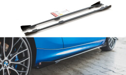 Street Pro Seitenschweller Ansatz Cup Leisten passend für BMW M135i F20 rot+ Hochglanz Flaps