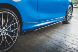 Street Pro Seitenschweller Ansatz Cup Leisten passend für BMW M135i F20 rot+ Hochglanz Flaps