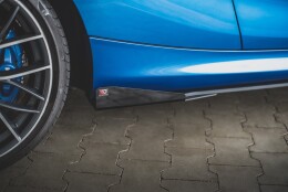 Street Pro Seitenschweller Ansatz Cup Leisten passend für BMW M135i F20 rot+ Hochglanz Flaps