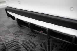 Street Pro Heckschürze Heck Ansatz Diffusor passend für Ford Focus ST Mk4 schwarz-rot