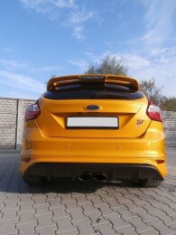 Street+ Heck Ansatz Diffusor passend für Ford Focus ST Mk3 (RS Look) schwarz Hochglanz