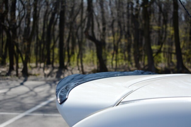 Heck Spoiler Aufsatz Abrisskante für Abarth 500 Mk1 schwarz Hochglanz