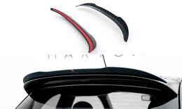 Heck Spoiler Aufsatz Abrisskante passend für Abarth 500 Mk1 schwarz Hochglanz