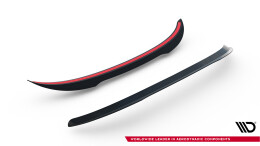 Heck Spoiler Aufsatz Abrisskante passend für Abarth 500 Mk1 schwarz Hochglanz