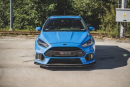 Street Pro Spoilerlippe Front Ansatz + Flaps passend für Ford Focus RS Mk3 rot+ Hochglanz Flaps