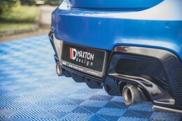 Heck Ansatz Flaps Diffusor V.2 passend für (passend für heckansatz v.1) BMW M135i F20 schwarz Hochglanz