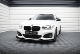 Street Pro Cup Spoilerlippe Front Ansatz V.3 passend für BMW 1er F20 M-Paket Facelift / M140i rot+ Hochglanz Flaps