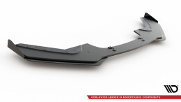Street Pro Cup Spoilerlippe Front Ansatz V.3 passend für BMW 1er F20 M-Paket Facelift / M140i rot+ Hochglanz Flaps