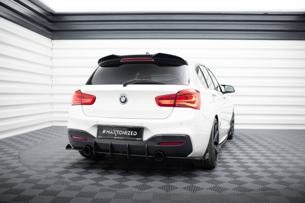 Street Pro Heck Ansatz Flaps Diffusor V.2 passend für BMW 1er F20 M-Paket Facelift / M140i rot+ Hochglanz Flaps