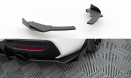 Street Pro Heck Ansatz Flaps Diffusor V.2 passend für BMW 1er F20 M-Paket Facelift / M140i rot+ Hochglanz Flaps
