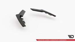 Street Pro Heck Ansatz Flaps V.2 passend für BMW 1er F20 M-Paket FL / M140i rot+ Hochglanz Flaps