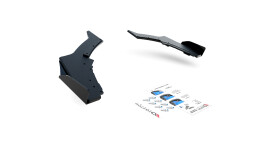 Street Pro Heck Ansatz Flaps Diffusor V.3 passend für BMW 1er F20 M-Paket Facelift / M140i SCHWARZ+ HOCHGLANZ FLAPS