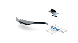 Street Pro Heck Ansatz Flaps Diffusor V.3 passend für BMW 1er F20 M-Paket Facelift / M140i SCHWARZ+ HOCHGLANZ FLAPS