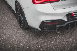 Street Pro Heck Ansatz Flaps Diffusor V.3 passend für BMW 1er F20 M-Paket Facelift / M140i rot+ Hochglanz Flaps