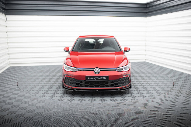 Street+ Spoilerlippe Front Ansatz V.2 + Flaps passend für VW Golf GTI / GTE / GTD / R-Line Mk8