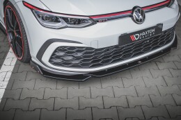 Cup Spoilerlippe Front Ansatz +Flaps V.2 für VW Golf 8 GTI