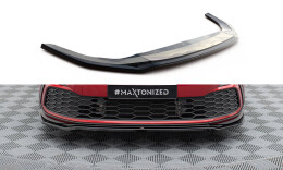Cup Spoilerlippe Front Ansatz V.4 passend für VW Golf GTI / GTE / GTD / R-Line Mk8 schwarz Hochglanz
