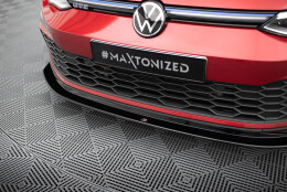 Cup Spoilerlippe Front Ansatz V.5 passend für VW Golf GTI / GTE / GTD / R-Line Mk8 schwarz Hochglanz