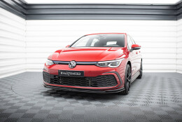 Street+ Spoilerlippe Front Ansatz V.5 passend für VW Golf GTI / GTE / GTD / R-Line Mk8 schwarz Hochglanz