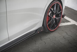 Seitenschweller Ansatz Cup Leisten V.2 + Flaps passend für VW Golf 8 GTI / GTI Clubsport schwarz MATT