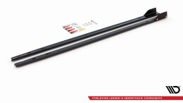 Seitenschweller Ansatz Cup Leisten V.2 + Flaps passend für VW Golf 8 GTI / GTI Clubsport schwarz MATT