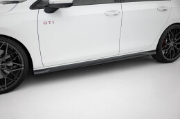 Seitenschweller Ansatz Cup Leisten V.3 passend für VW Golf GTI / GTE / GTI Clubsport / GTD / R-Line Mk8 schwarz Hochglanz