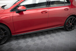 Seitenschweller Ansatz Cup Leisten V.3 passend für VW Golf GTI / GTE / GTI Clubsport / GTD / R-Line Mk8 schwarz Hochglanz