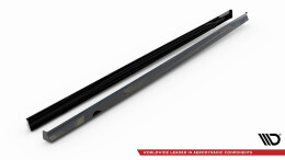 Seitenschweller Ansatz Cup Leisten V.3 passend für VW Golf GTI / GTE / GTI Clubsport / GTD / R-Line Mk8 schwarz Hochglanz