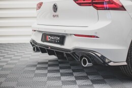 Heck Ansatz Diffusor V.2 für VW Golf GTI Mk8 schwarz Hochglanz