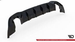 Heck Ansatz Diffusor V.2 passend für VW Golf GTI Mk8 schwarz Hochglanz