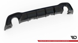 Heck Ansatz Diffusor V.2 passend für VW Golf GTI Mk8 schwarz Hochglanz
