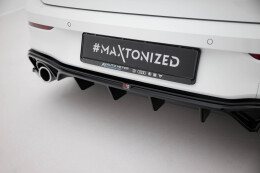 Heck Ansatz Diffusor V.2 passend für VW Golf GTI Mk8 schwarz Hochglanz