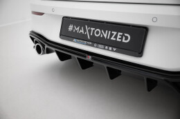 Heck Ansatz Diffusor V.2 passend für VW Golf GTI Mk8 schwarz Hochglanz