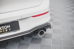 Heck Ansatz Diffusor V.2 passend für VW Golf GTI Mk8 schwarz Hochglanz
