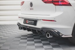 Heck Ansatz Diffusor V.2 passend für VW Golf GTI Mk8 schwarz Hochglanz