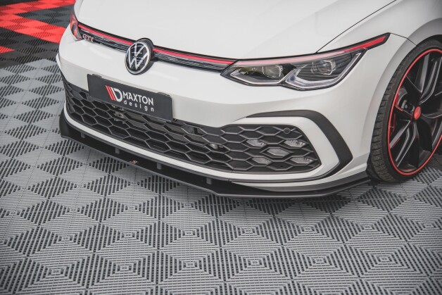Street Pro Cup Spoilerlippe Front Ansatz passend für VW Golf 8 GTI SCHWARZ