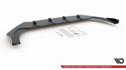Street Pro Cup Spoilerlippe Front Ansatz passend für VW Golf 8 GTI rot+ Hochglanz Flaps