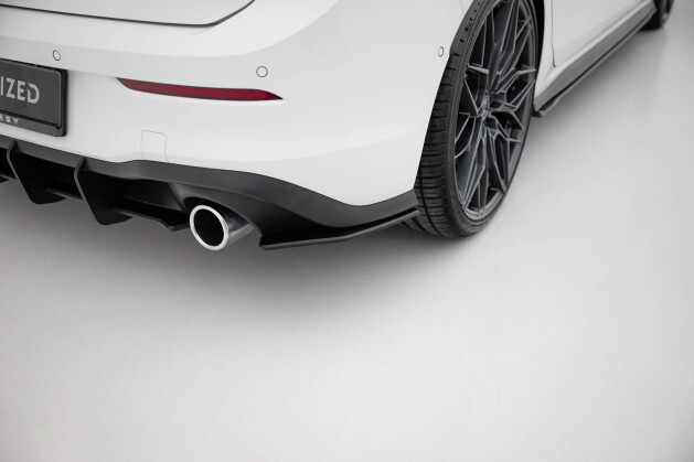 Street Pro Heck Ansatz Flaps Diffusor passend für VW Golf 8 GTI SCHWARZ