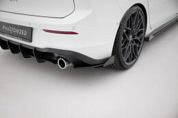 Street Pro Heck Ansatz Flaps passend für VW Golf GTI / GTE Mk8 schwarz Hochglanz