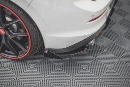 Street Pro Heck Ansatz Flaps Diffusor für VW Golf 8 GTI ROT+ HOCHGLANZ FLAPS