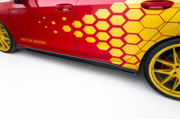 Street Pro Seitenschweller Ansatz Cup Leisten passend für VW Golf 8 GTI / GTI Clubsport ROT