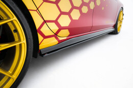Street Pro Seitenschweller Ansatz Cup Leisten passend für VW Golf 8 GTI / GTI Clubsport ROT
