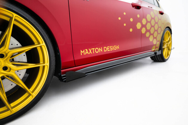 Street Pro Seitenschweller Ansatz Cup Leisten passend für VW Golf 8 GTI / GTI Clubsport FLAPS HOCHGLANZ