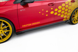 Street Pro Seitenschweller Ansatz Cup Leisten passend für VW Golf 8 GTI / GTI Clubsport FLAPS HOCHGLANZ