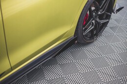 Street Pro Seitenschweller Ansatz Cup Leisten für VW Golf 8 GTI / GTI Clubsport ROT+ HOCHGLANZ FLAPS