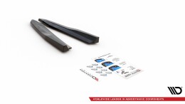 Heck Ansatz Flaps Diffusor V.2 für Skoda Octavia RS Combi / Liftback Mk4 / Mk4 Facelift schwarz Hochglanz