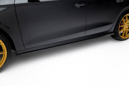 Seitenschweller Ansatz Cup Leisten V.2 passend für Skoda Octavia RS Liftback / Combi Mk4 Facelift schwarz Hochglanz