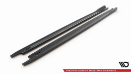 Seitenschweller Ansatz Cup Leisten V.2 passend für Skoda Octavia RS Liftback / Combi Mk4 Facelift schwarz Hochglanz