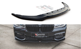 Cup Spoilerlippe Front Ansatz V.1 für BMW 7 M-Paket G11 schwarz Hochglanz